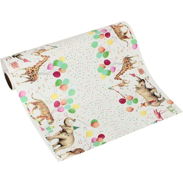 Wild Party Animals Paper Table Runner 1.8m