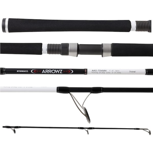 Atomic Arrowz Carbon Fishing Rod Offshore Spin 7ft 2 Piece 14 - 30lb Pound