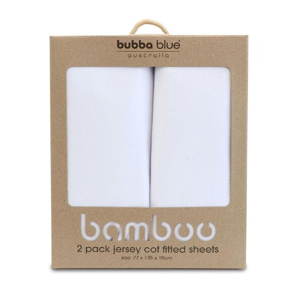 2pc Bubba Blue Soft Jersey Bedside Sleeper Baby/Newborn Fitted Bedding Sheets