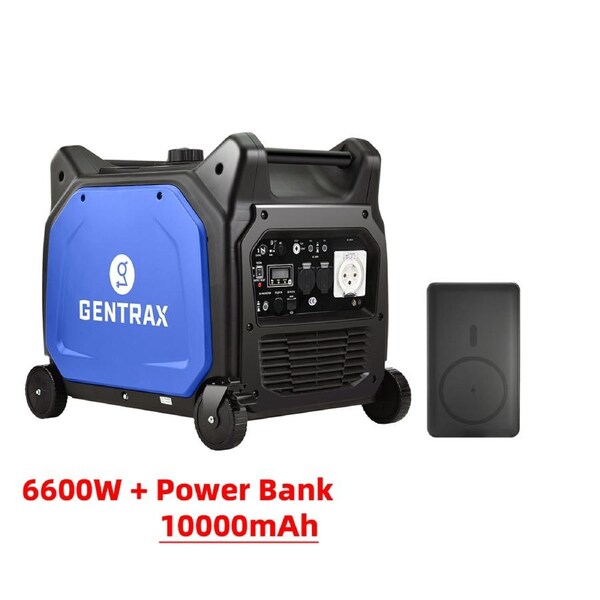 GENTRAX GT6600 Inverter Generator + 10000mAh Power Bank