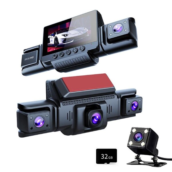 4-Channel 360° Panoramic Dash Camreas 1080P HD Dash Cam Comes With 32GB TF Card