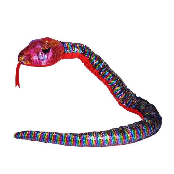 Wild Republic Snakesss Sequin Rainbow 54"