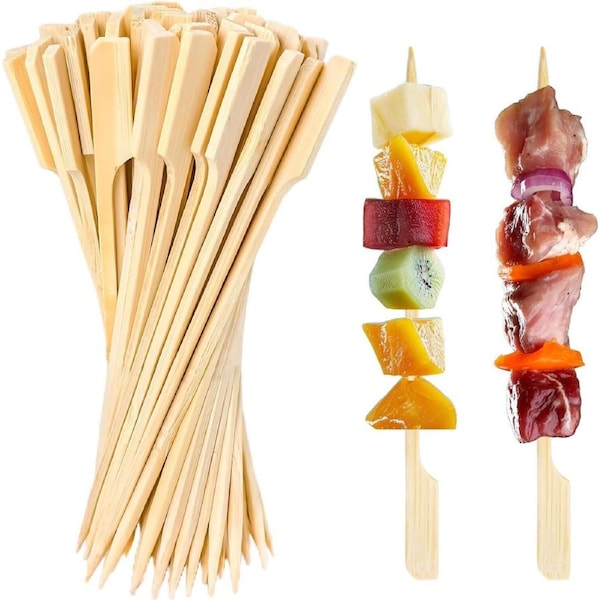 3600pcs Disposable 20cm Bamboo Paddle Skewers Catering Party Finger Food Cutlery