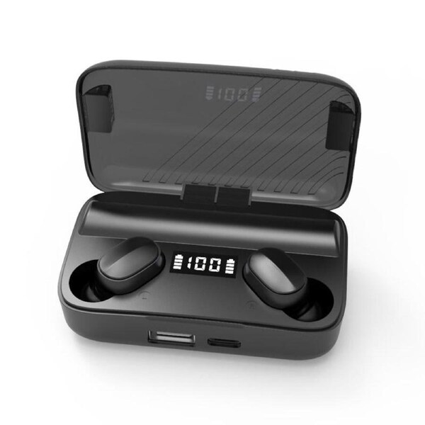 Wireless Earbuds With Noise Cancellation & Magnetic Charging - Led Display