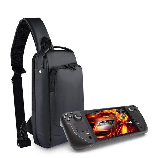 Steam Deck Crossbody Carry Bag - Black