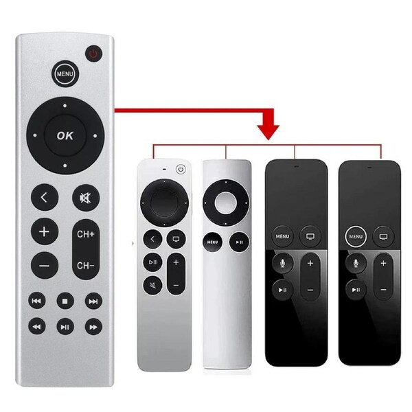 Silver Apple Tv Remote Control For 4K / Hd Without Voice