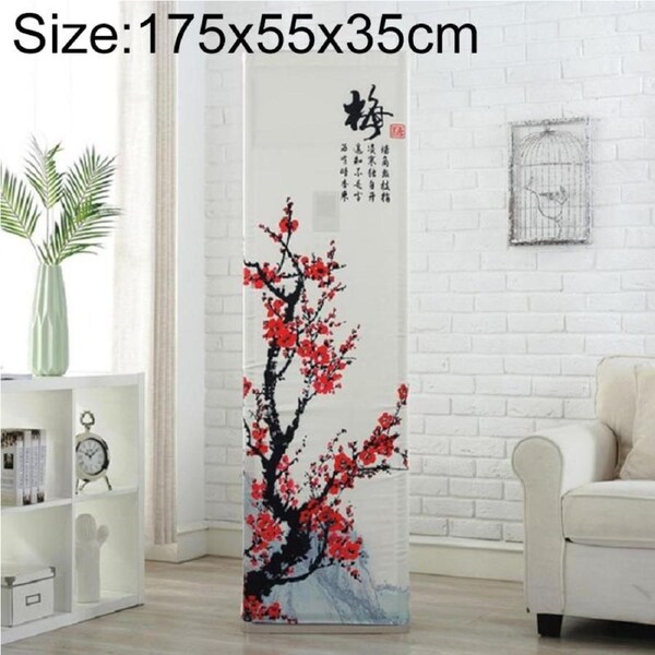 Red Plum All-Inclusive Fabric Dust Cover For Vertical Cabinet Ac - 175X55X35Cm