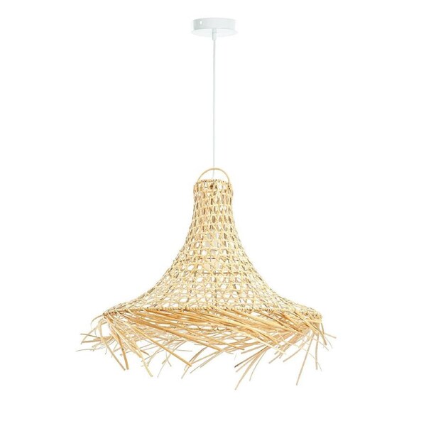 Swain Nordic Rustic Bamboo Rattan Hanging Pendant Light Lamp Natural