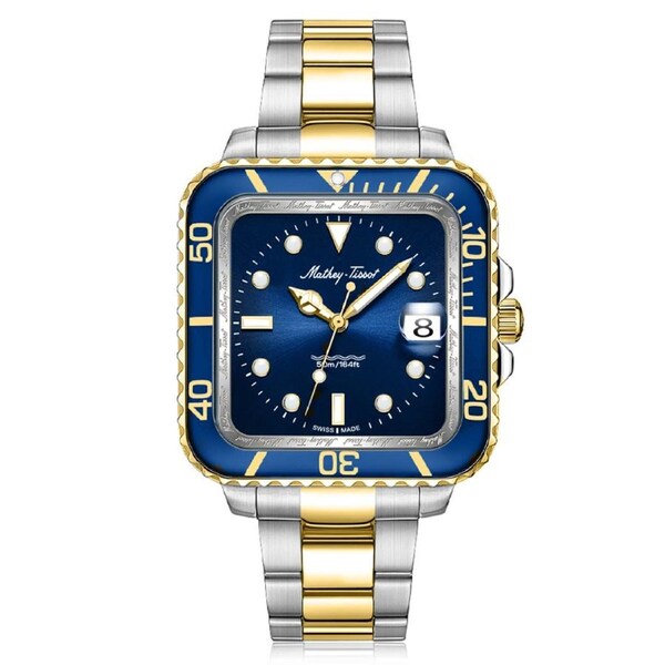 Mathey-Tissot Two-Tone Steel Blue Dial Men's Watch - H902QBBU