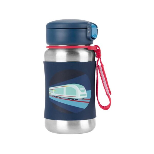Skip Hop Spark Style Stainless Steel Straw Bottle - Train