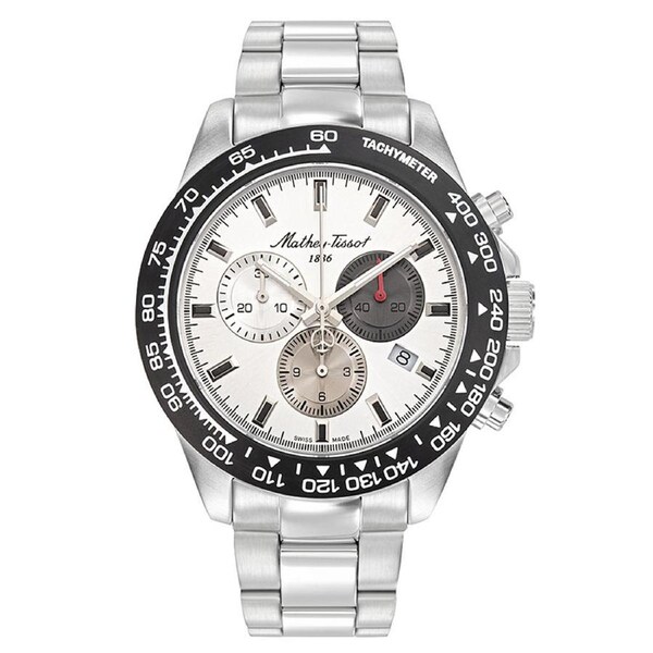 Mathey-Tissot Silver Steel Chronograph Men's Watch - H938CHAS