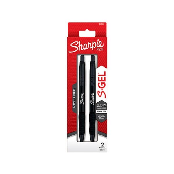 Sharpie Retractable Matte Black Pack Of 2 Box Of 6
