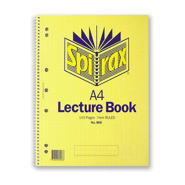 Spirax 906 Lecture Book A4 140 Pages Sidebound Pack Of 10