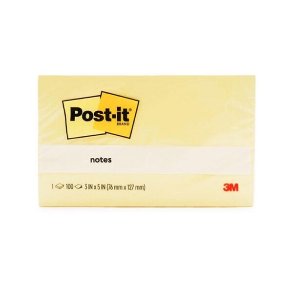 Post It Notes Canary Yellow 73 X 123Mm 12 Pack