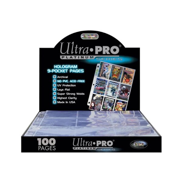 100pc Ultra Pro 9-Pocket Platinum Pages Kids/Child Card Sleeves Holder/Binder