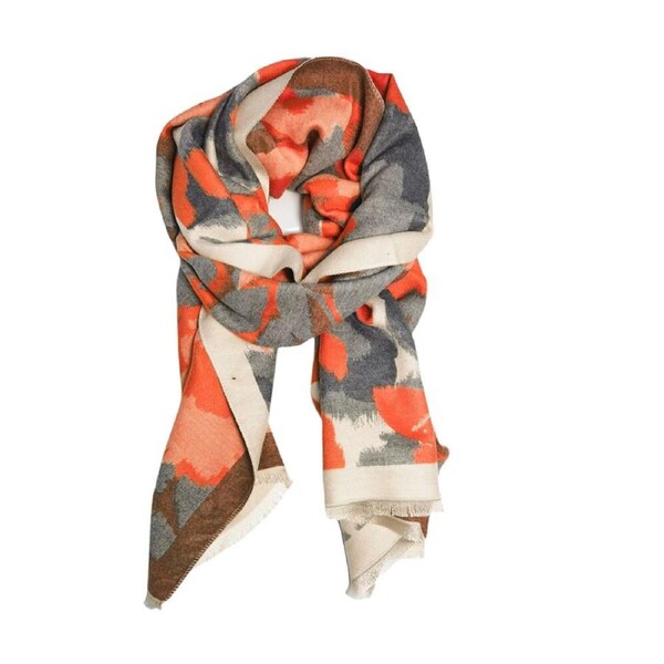 Urban Elsie Scarf Stylish Womens/Ladies Fashion Soft Neck Wrap Orange Grey