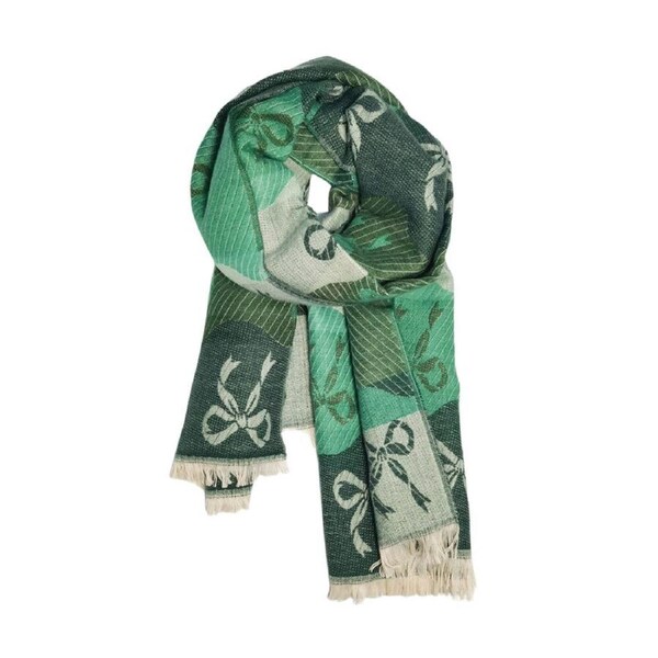 Urban Bow Scarf Stylish Womens/Ladies Fashion Soft Neck Wrap/Cover Green