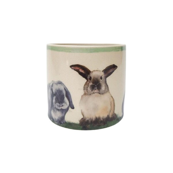 Urban Bunny Animal Outdoor Home Garden Decor Plant Pot Brown Planter 12cm