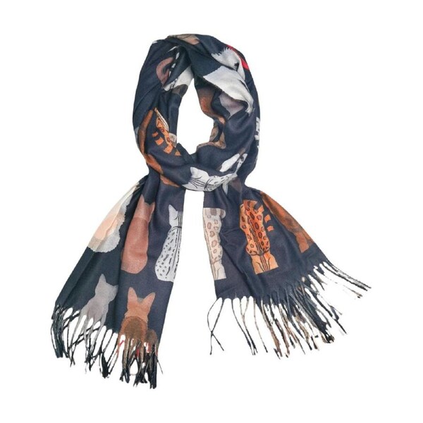 Urban Sassy Cat Scarf Stylish Womens/Ladies Fashion Soft Neck Wrap Midnight