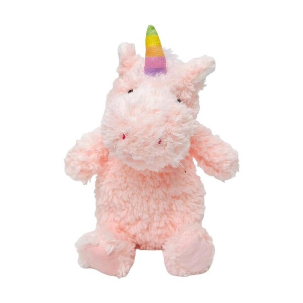 Urban Brand Curly Unicorn Baby/Toddler Soft Animal Cuddle Toy 18cm Pink Red