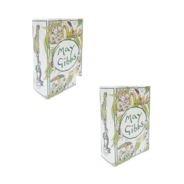 2PK Urban May Gibbs Gumnut Baby Book Home/Office Vase Shelf Decor 16cm Green