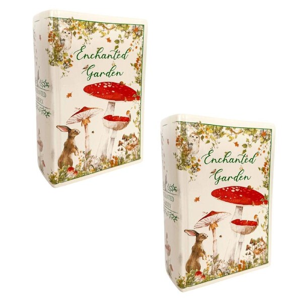 2PK Urban Enchanted Garden Book Home/Office Vase Shelf Indoor Decor 16cm Red