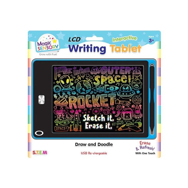 Magic Sensory 8.5" Interactive LCD Writing Tablet Blue Star Kids/Children 3y+