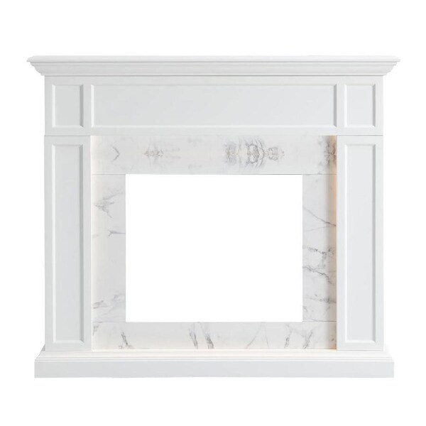 Pearl Electric Fireplace Heater White Mantel