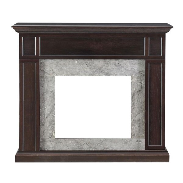 Pearl Electric Fireplace Heater Espresso Oak Mantel