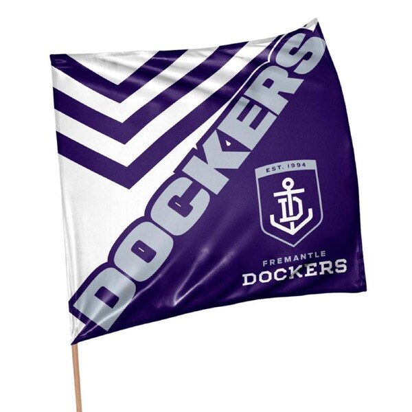 Fremantle Dockers AFL Square Supporter Flag Banner with Pole