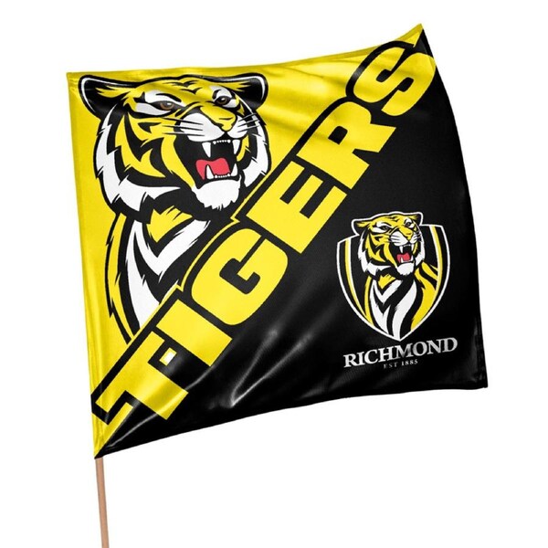 Richmond Tigers AFL Square Supporter Flag Banner with Pole