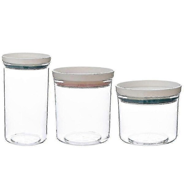 Assorted Colored Food Storage Containers 3 Pieces Home Storage Jars Empty Storage Sealed Box
