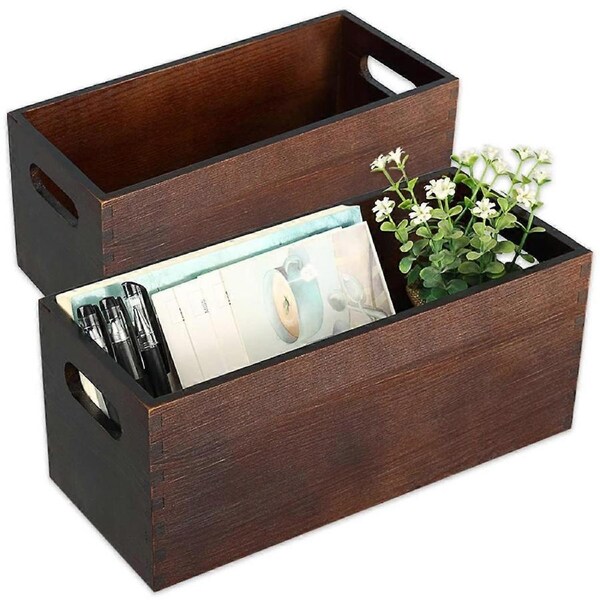 2 sets rustic storage boxes for home storage