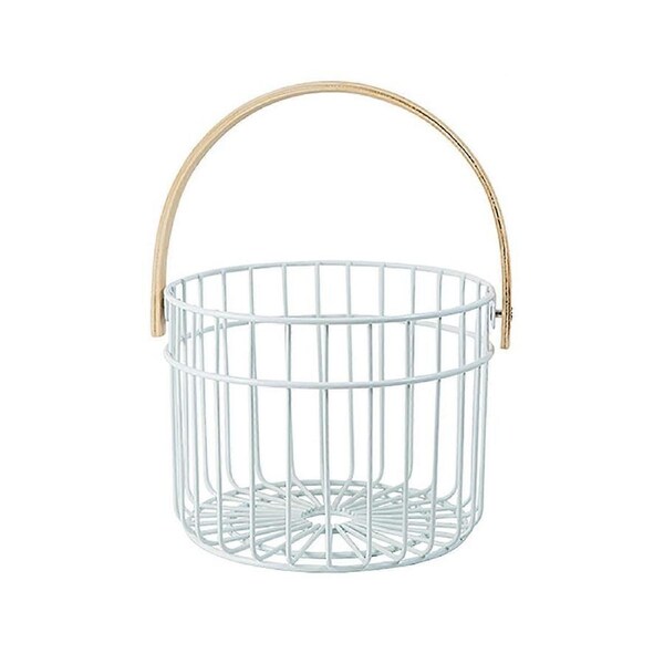 Iron Metal Picnic Basket for Home Storage or Dessert Display