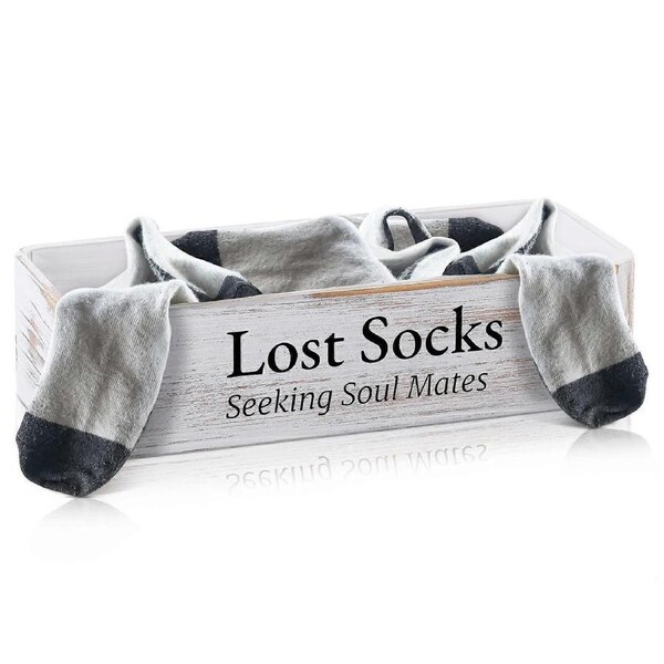 Farmhouse Sock Basket Laundry Hamper for Home Storage