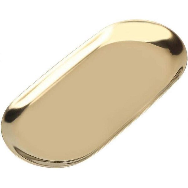 Stainless Steel Serving Plate, Cake Storage Tray, Oval Cosmetic Organizer Home Storage Trays