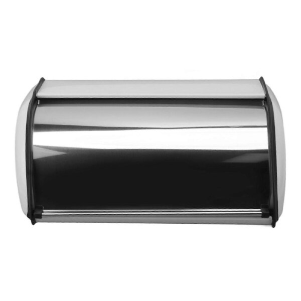 Iron Bread Bin Durable Bread Storage Container Mirror Polished Home Storage Box (White) 34.5x23x14.5cm