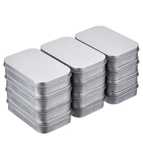 12PC Portable Metal Hinged Tin Box Home Storage Organizer Set
