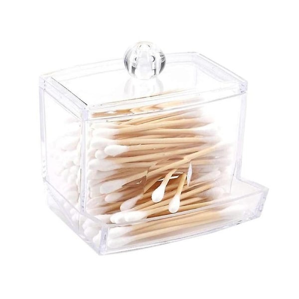 Crystal cotton swab box, cotton swab storage box, home storage box, transparent acrylic