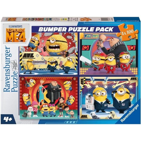 Ravensburger - Despicable Me Bumper Puzzle Pack 4 x 100pc