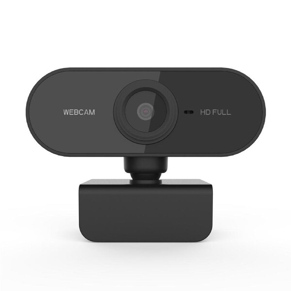 C1 Webcam HD 1080P Webcam for PC with Microphone,Privacy Cover, for Mac, Laptop, Zoom, Skype, Teams, Video Call and Conference - Black