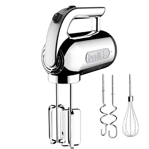 Dualit 400W Hand Mixer 4 Speed Beaters Whisk Hooks Retractable Cord Kitchen