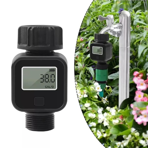 Garden Hose High Accuracy Waterproof Indoor Outdoor Water Flow Meter