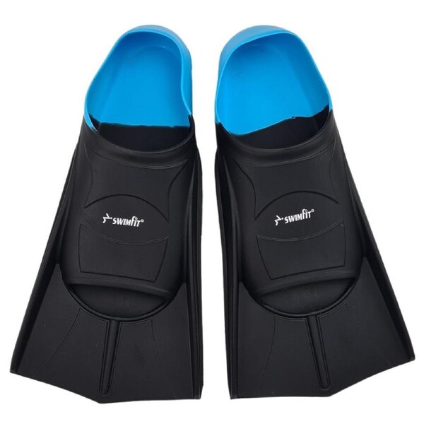Swimfit Silicone Training Fins Black / Aqua Medium (Us 4-6)