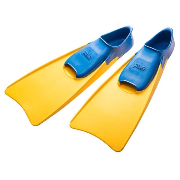 Swimfit Glide Rubber Fins - 8-11 - Junior - Yellow / Blue