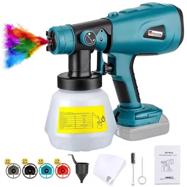 Cordless High Pressure Spray Gun Paint Sprayer For Makita 18V Battery 1000ml