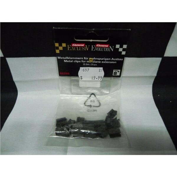 Carrera Evolution 1:32 - 85205 Metal Clips for Multilane Extension 25 pcs
