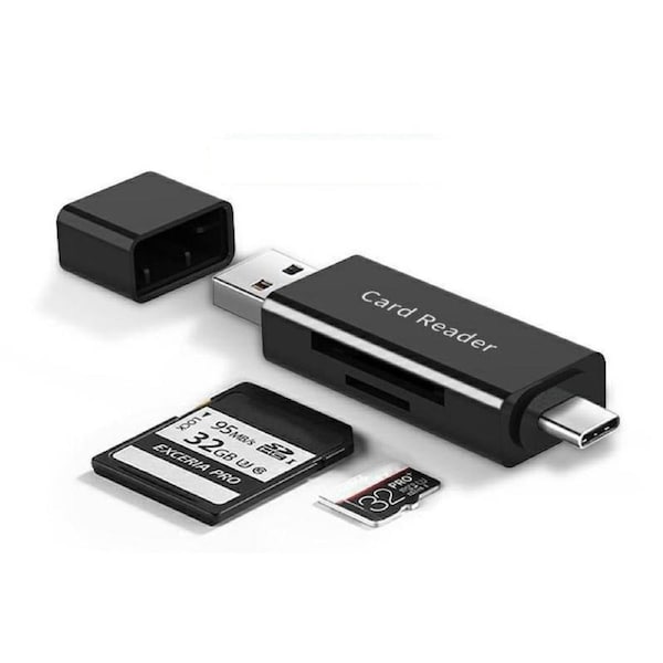 3 in 1 USB-C SD & Micro SD Memory Card Reader