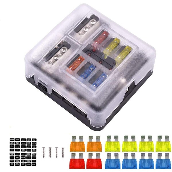 6 Circuit Negative Bus Blade Fuse Block