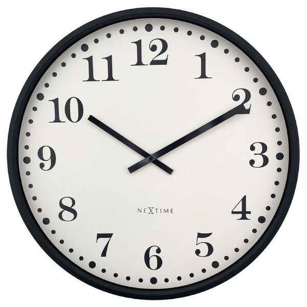 NeXtime Dickens Large Silent Wall Clock Cream Dial 50x50x5cm Aluminium Case